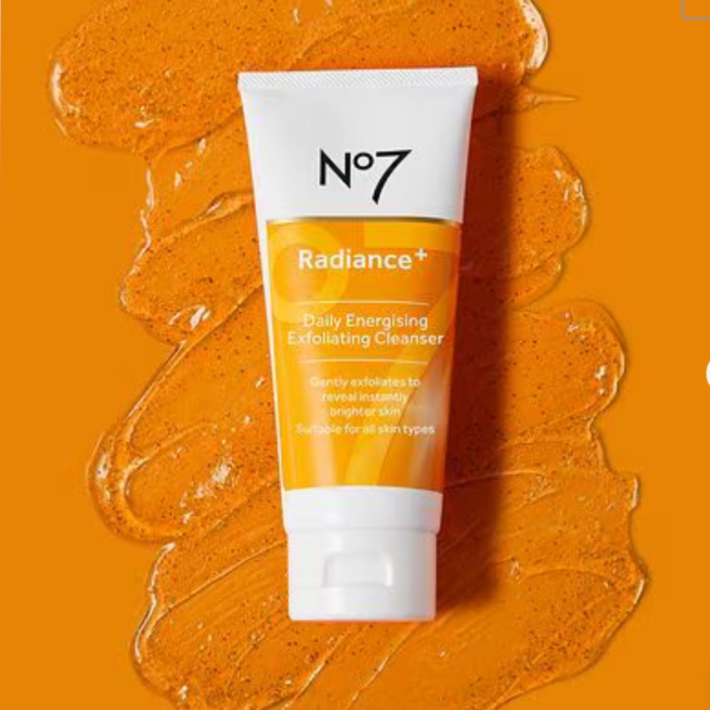 No7 Radiance+ Daily Energizing Exfoliating Cleanser, 3.3 fl oz